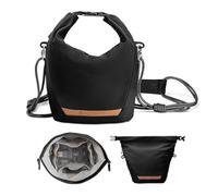 K&F CONCEPT Bolsa Camara Fotografica, Moda Bandolera Camara, Bolso Bandolera Ligera Camera Bag, Bandolera Ajustable para Cámara Fotográfica Adecuado para cámaras SLR/DSLR, Negro
