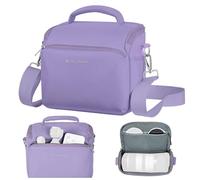 K&F CONCEPT Bolsa Funda Cámara Réflex Impermeable Pequeño Estuche Crossbody para cámara de Hombro con Correa Ajustable DSLR/SLR/Mirrorless Compact Photography Bags (H-Morado)