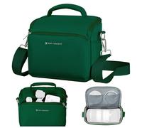 K&F Concept Bolsa Funda Cámara Réflex Impermeable Pequeño Estuche Crossbody para cámara de Hombro con Correa Ajustable DSLR/SLR/Mirrorless Compact Photography Bags (I-Verde)