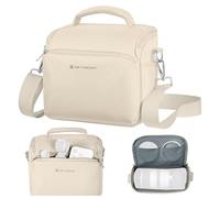 K&F CONCEPT Bolsa Funda Cámara Réflex Impermeable Pequeño Estuche Crossbody para cámara de Hombro con Correa Ajustable DSLR/SLR/Mirrorless Compact Photography Bags-Beige