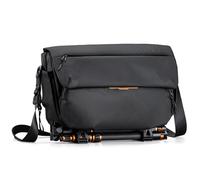K&F CONCEPT Bolsa para Cámara Sling 15L Gran Capacidad, Funda Impermeable para Réflex, Bandolera Resistente, Compatible: 1 Cámara + Objetivo 70-200mm f/2.8 + Portátil 13 Pulgadas, Negro