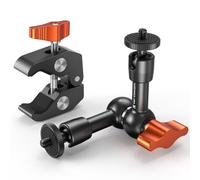 K&F CONCEPT Brazo Mágico 6 Pulgadas con Super Clamp PPinza, Magic Arm con Súper Abrazadera con Tornillos de 1/4" y 3/8", Compatible con Monitor Luz LED Cámara de Acción, Carga máxima 2KG