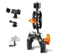 K&F CONCEPT Brazo Mágico con Super Clamp, Rótula 360° y Rosca 1/4" | Incluye adaptador GoPro y pinza para móvil, compatible con cámara y estabilizador, carga máxima de 3 kg - MS13