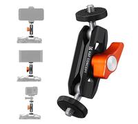 K&F CONCEPT Brazo Mágico Flexible de Doble Rótula, Brazo Mágico Articulado Mini con Tornillo 1/4"-20, Rótula Giratoria 360°,Brazo de Montaje para Cámara, Monitor, Luz, Micrófono