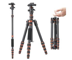 K&F Concept C225C0+BH-25 - 152 cm carbon-fibre travel tripod with ball head