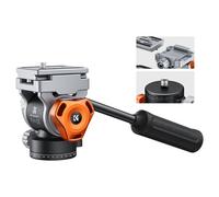 K&F Concept Cabeza de Trípode, FH-03 Cabezal Hidráulico, Cabeza de Vídeo con Placa Arca-Swiss, Cabeza Amortiguadora, Compatible con Cámaras DSLR, Capacidad de Carga de hasta 5kg