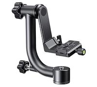 K&F CONCEPT Cabeza de Trípode Panorámica,360°Cabezal Trípode Metálico Profesional con Placa de Liberación Rápida 1/4'' y Nivel de Burbuja, Carga de 20KG para Cámara DSLR