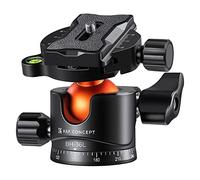 K&F CONCEPT Cabeza de Trípode, Rótula de Bola, Cabezal de Bola Metálica Ballhead 360° Giratoria Panorámica con 1/4’’ Placa de Liberación Rápida y Nivel de Burbuja para Trípode Monopie,Carga 16kg(36mm)