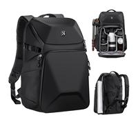 K&F Concept Camera Backpack 20L Large Waterproof Camera Bag with Front HardShell, Black