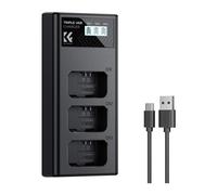 K&F Concept cargador de 3 ranuras con pantalla LCD para baterías Sony NP-FW50