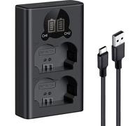 K&F Concept NP-W235 Cargador de doble batería USB-C con pantalla