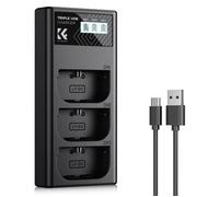 K&F Concept Cargador de batería triple LP-E6NH
