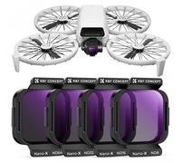 K&F CONCEPT DJI Flip Filter 4pcs(ND8+ND16+ND32+ND64), anti-reflective green coating on one side