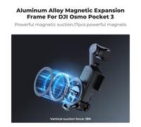 K&F CONCEPT DJI OSMO Pocket 3 aluminum alloy magnetic expansion frame, cold shoe,Action interface
