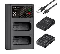 K&F CONCEPT EN-EL14 1050mAh Digital Camera Dual Battery with Dual Channel Charger, for Nikon Camera