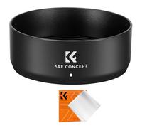 K&F Concept ES65B Parasol Reversible de Bayoneta para Canon RF 50mm F1.8 STM Lente con Paño de Limpieza