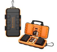 K&F Concept Estuche para Batería de Cámara y Tarjeta de Memoria, Impermeable y a Prueba de Golpes, para 2 Baterías de Cámara u 8 Pilas AAA/AA, 2 Tarjetas CF o 2 XQD, 4 Tarjetas SD y 6 Tarjetas TF