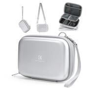 K&F CONCEPT Funda para Cámara réflex, Bolsa para cámara Digital compactas Impermeable A Prueba De Golpes Protectora pequeña con 2 Correas Crossbody de Mano-Gris Plateado