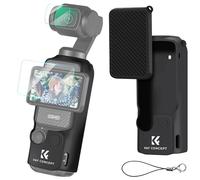 K&F Concept Funda Protectora de Silicona para dji Osmo Pocket 3, Anti-Rasguños, Silicona Suave Funda Protectora Compatible con dji OSMO Pocket 3 con Protector de Pantalla