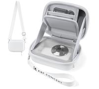 K&F CONCEPT Funda Rígida EVA para Cámaras Compactas, Estuche Cámaras Protector Antigolpes, Compatible con Sony RX100/Canon G Serie/Fujifilm XQ1/XQ2/Leica D-Lux/C-Lux, 11x8,3x3,5cm (Interior), Blanco