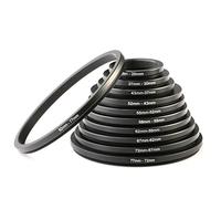 K&F CONCEPT Juego de 11 adaptadores de Filtro Step Down Ring Set 30-26,37-30,43-37,52-43,55-52,58-55,62-58,67-62,72-67,77-72,82-77MM Step Down Adaptador de Filtro Reductor para Canon, Nikon Sony