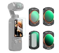 K&F CONCEPT Kit 4 Filtros Magnéticos para dji OSMO Pocket 4/3 | Polarizador CPL + Black Mist 1/4 +Variable ND2-32 + Variable ND32-512, Vidrio Óptico HD -FD161