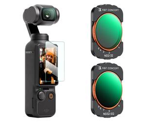 K&F Concept kit de 2 filtros magnéticos para DJI Osmo Pocket 4/3 (ND2-ND32, ND32-ND512)