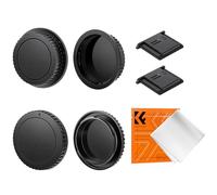 K&F CONCEPT Kit de 2 Tapas EF Mount Compatible con Canon, Cuerpo y Objetivo | Incluye 2 protectores de zapata y 1 paño, compatible con cámaras Canon EF Mount - PC13