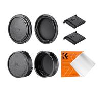 K&F CONCEPT Kit de 2 Tapas FD Mount Compatible con Canon, Cuerpo y Objetivo | Incluye 2 protectores de zapata y 1 paño, compatible con Canon F-1, AE-1, A-1, T90 y más - PC07