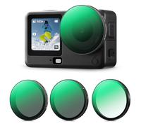 K&F CONCEPT Kit de 3 Filtros Snap On CPL/VND/UV Compatible con dji Osmo Action 6 - Filtros CPL, UV y ND4-32, Vidrio óptico HD con Tratamiento Multicapa, Accesorios para cámara de acción