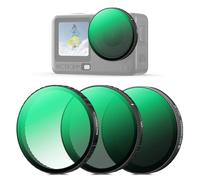 K&F CONCEPT Kit de 3 Filtros Snap On Efecto CPL VND Compatible con dji Osmo Action 6, CPL, Black-Mist 1/4, ND4-32, Vidrio Óptico HD/Multicapa, Accesorios para Cámara de Acción