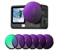 K&F CONCEPT Kit de 6 Filtros CPL ND Compatible con dji Osmo Action 6, CPL ND8 ND16 ND32 ND64 ND256, Filtros CPL/ND para Accesorios de Cámara de Acción | Vidrio Óptico HD Multicapa