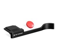 K&F CONCEPT Kit de Empuñadura con Zapata Caliente Compatible con Fujifilm X100V/X100VI, Pomo de Aluminio + Botón de Disparo de Cobre -Negro