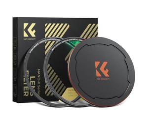K&F CONCEPT Kit de filtro CPL magnético de 62 mm + anillo adaptador + tapa de lente de aleación, polarización circular, interruptor rápido, vidrio óptico Systerm para cámaras DSLR (serie Nano-X)