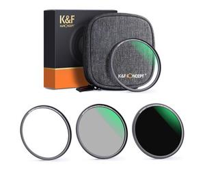 K&F Concept Kit de filtro de lente magnética CPL-ND-UV 52 mm