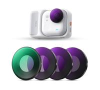 K&F CONCEPT Kit de Filtros Compatible con Insta360 Go Ultra, 4 Unidades Filtro Polarizador CPL y de Densidad Neutral ND8/ND16/ND32, con Revestimiento Multi-Capa y Marco de Aleación de Aluminio