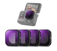 K&F CONCEPT Kit de Filtros ND de Rosca Compatible con Insta360 Ace Pro 2, 4 Unidades ND8 ND16 ND32 ND64 Accesorios Cámara Acción Densidad Neutra, Reductor de Luz, Vidrio HD Multicapa