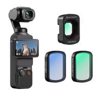 K&F CONCEPT Kit de Lente Gran Angular Magnética & Filtro Black Diffusion 1/4 & Filtro de Luz Fría, Compatible con dji Osmo Pocket 3, 3 Unidades, Accesorios de Filtros