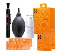 K&F CONCEPT Kit de Limpieza Cámara 15 En 1,Camera Lens Cleaning Kit con Soplador+2PCS Paño Limpieza Microfibra + Lápiz + 15ml Limpiador Líquido + 10PCS Toallitas Antivahos para Cámara Filtro Objetivo