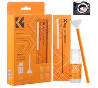 K&F CONCEPT Kit de Limpieza Sensor Full Frame, Juego de Limpieza de Cámara para Objetivo, Filtros, DSLR, móvil, con 10 Piezas de Limpieza Sensor Full Frame 24mm + 20ml Líquidos de Limpieza