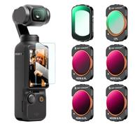 K&F Concept Kit Filtros Magnéticos UV+Polarizador CPL+ND16/PL+ND32/PL+ND64/PL+ND256/PL para dji OSMO Pocket 3, Filtro Magnético 2 En 1 Multifuncion ND Filtro +Polarizador (Aluminio)