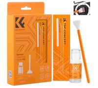 K&F CONCEPT Kit Limpieza Sensor APS-C, 10 Piezas, 20ml, Naranja | Bastoncillos Microfibra 16mm + 20ml Limpiador para APS-C, DSLR, Objetivos y Filtros, Envasado al Vacío Individual, MA02