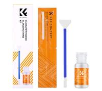 K&F CONCEPT Kit Limpieza Sensor Full Frame, 5 Piezas, 20ml, Azul | Bastoncillos Doble Cabeza Microfibra 24mm + 20ml Limpiador para Full Frame y Visor, Envasado al Vacío Individual, MA01