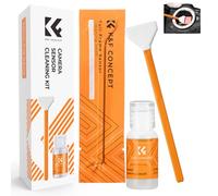K&F CONCEPT Kit Limpieza Sensor Full Frame, 6 Piezas, 20ml, Naranja | Bastoncillos Microfibra 24mm + 20ml Limpiador para Full Frame, DSLR, Objetivos y Filtros, Vacío, MA01