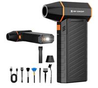 K&F Concept Limpiador de Aire Comprimido Magnético, Air Duster con LED Luces| 300,000 RPM| 3 Velocidades Ajustables| Motor sin Escobillas Recargable| para PC, Teclado, Coche, Limpieza Exterior
