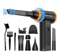K&F Concept Limpiador de Aire Comprimido para PC con luz LED, Soplador de Aire 120000 RPM con Batería de 5000mAh, Velocidad Ajustable, Recargable y Reutilizable, Ideal para Limpiar Laptops y Teclados