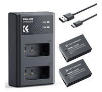 K&F CONCEPT LP-E17 2 Pack Batería de Repuesto con Cargador Dual USB, 1250mAh Compatible con Cámara Canon EOS RP Rebel T8i SL2 SL3 T6i T6s T7i EOS M3 M5 M6 Mark II 200D 77D 750D 760D 800D