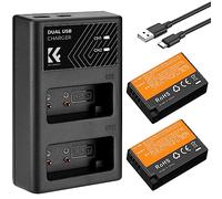 K&F Concept LP-E17 Batería de Repuesto(2 Pack)con Cargador Dual USB,Canon LP-E17 Batería de Cámara 1250mAh para Canon EOS RP Rebel T8i SL2 SL3 T6i T6s T7i EOS M3 M5 M6 Mark II 200D 77D 750D 760D 800D