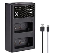 K&F CONCEPT LP-E17 Cargador Rápido de Batería de Cámara con Doble Ranura, Compatible con Canon EOS RP, R50 R8 T8i T7i T6i T6s SL2 SL3 EOS M3 M5 M6 Mark II 77D 200D 750D 760D 800D