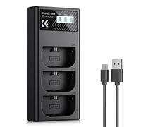 K&F CONCEPT LP-E6NH/LP-E6N/LP-E6 Cargador de Batería R7 de 3 Ranuras con Pantalla LCD Compatible con Cámaras Canon EOS R5 R6 R7 5D 6D 7D Mark II